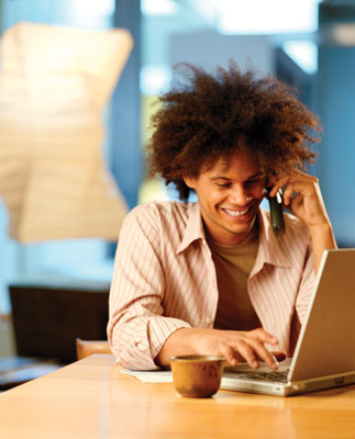 On the Phone and Computer